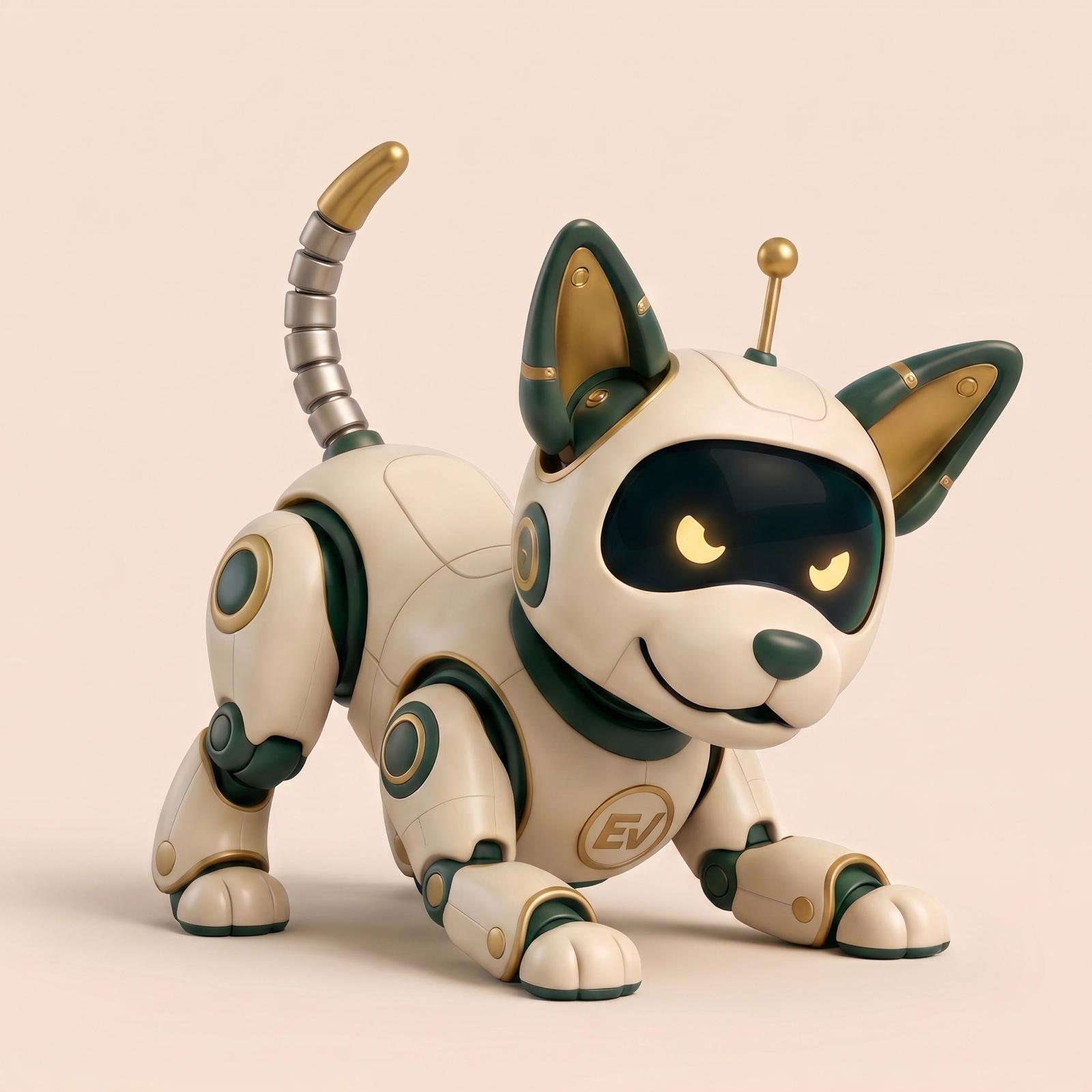Mascote Feed em movimento